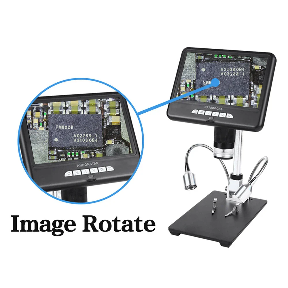 Andonstar AD207S HDMI Digital Microscope for PCB Soldering Long Object Distance for PCB/SMD Phone Repair Tool with Image Rotate - Image 5