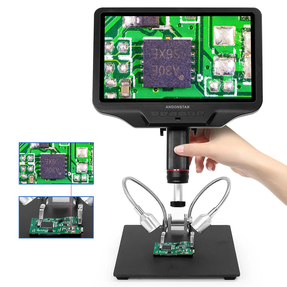 Andonstar AD409 HDMI Digital Microscope 10.1‘’ LCD Screen Soldering Microscope 300X USB Electronic Microscope for PCB Soldering - Image 7