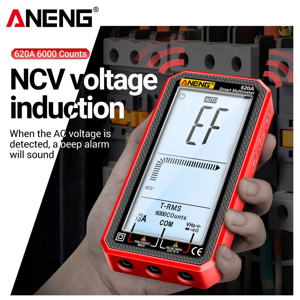 ANENG 620A Digital Multimeter 6000 Counts Professional AC/DC Current Voltage Resistance Diode NCV Multimetro Meter Tester Tools - Image 2