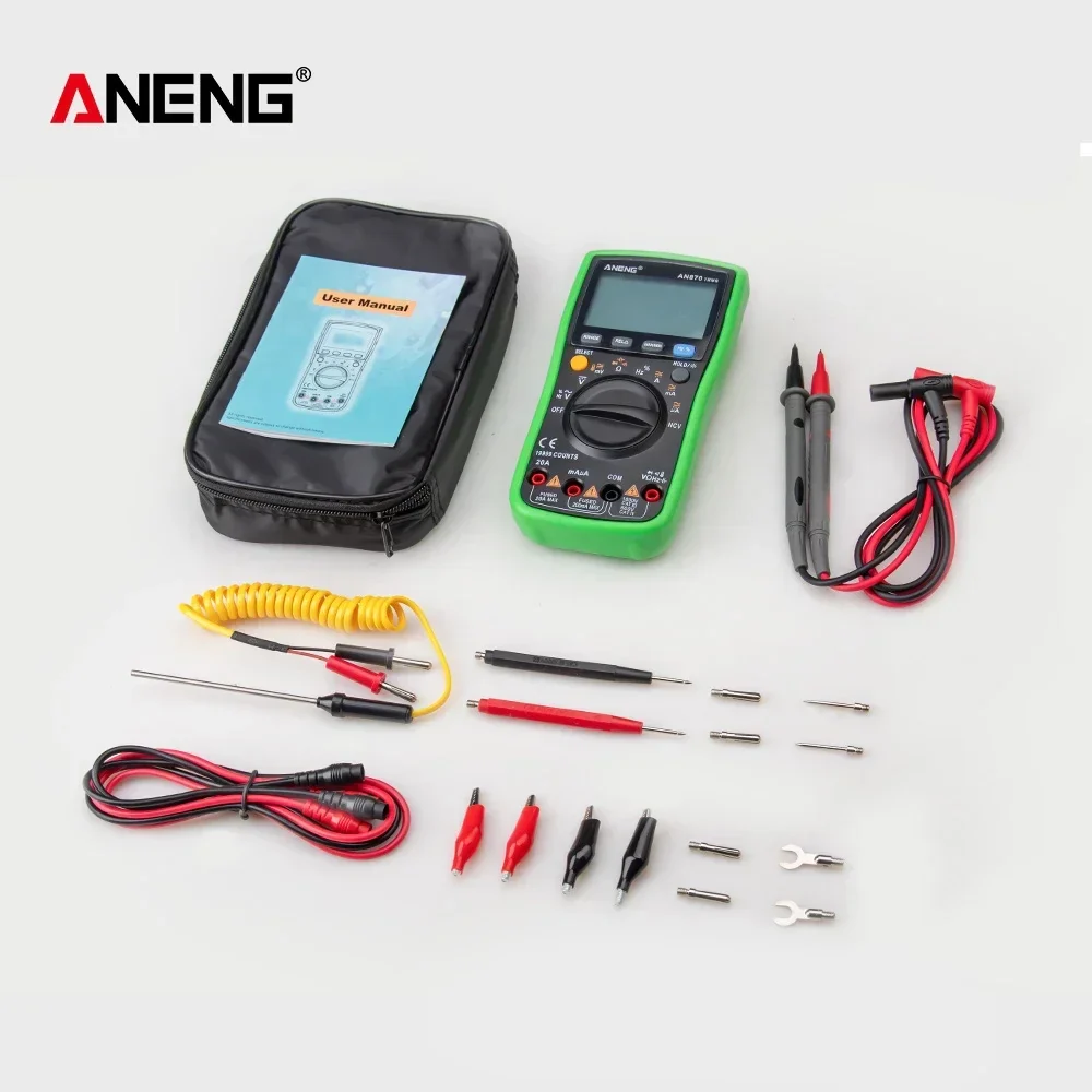 ANENG AN870 Digital Multimeter Profesional 19999 Counts  AC/Voltage Current NCV Capacitance Resistance Ohm Auto Range Test Tool - Image 10