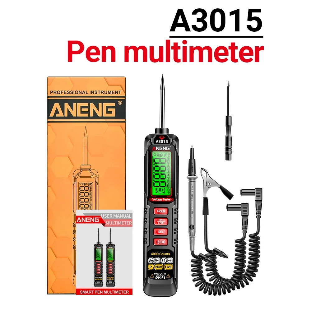 ANENG Digital Car Voltage Tester Pen AC/DC Voltage 600V Smart Non-Contact Auto Ohm Diode Tester Digital Multimeter For Tool - Image 8