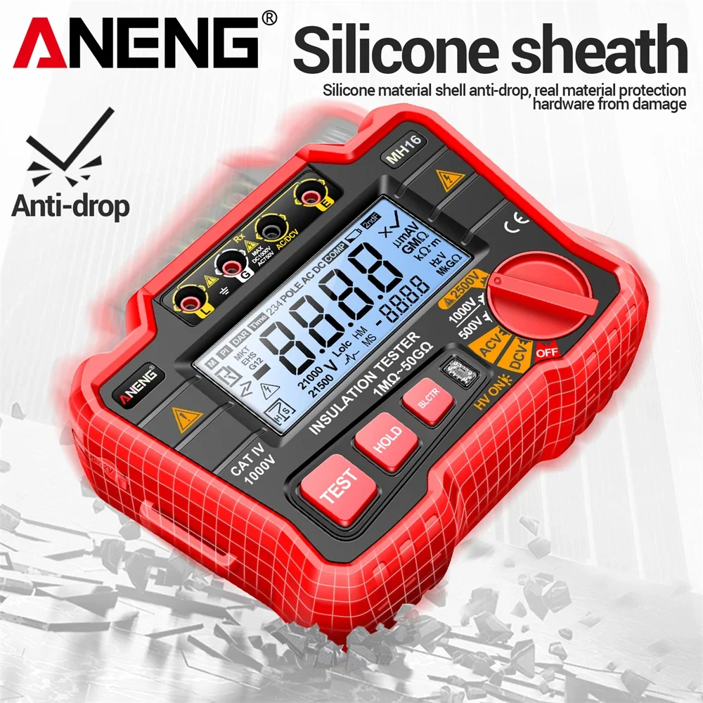 ANENG MH16 Ohm Tester Digital Multimeter Megometro Insulation Earth High Voltage Resistance Meter Tester Megohmmeter Tool ﻿ - Image 4