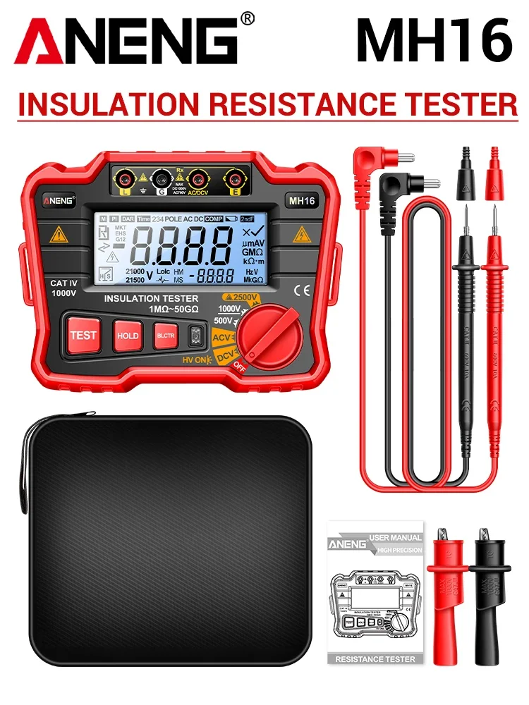 ANENG MH16 Ohm Tester Digital Multimeter Megometro Insulation Earth High Voltage Resistance Meter Tester Megohmmeter Tool ﻿ - Image 7