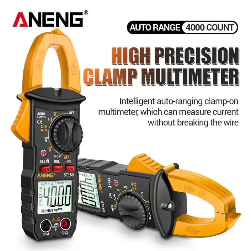 ANENG ST180 Digital Clamp Meter 4000 Counts Ammeter Voltage Multimeter AC Current Tester Car Test Capacitance NCV Ohmmer Tools - Image 3