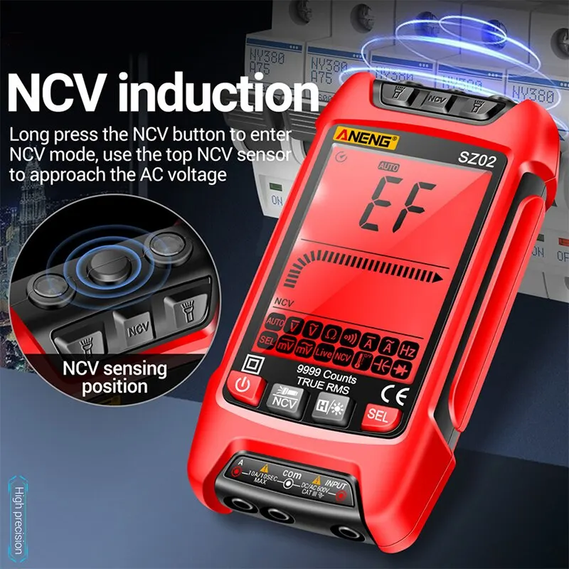 ANENG SZ02 Smart Digital Multimeter Handheld Multifunctional High Precision Electrician Maintenance Instrumen Temp Resistan - Image 5