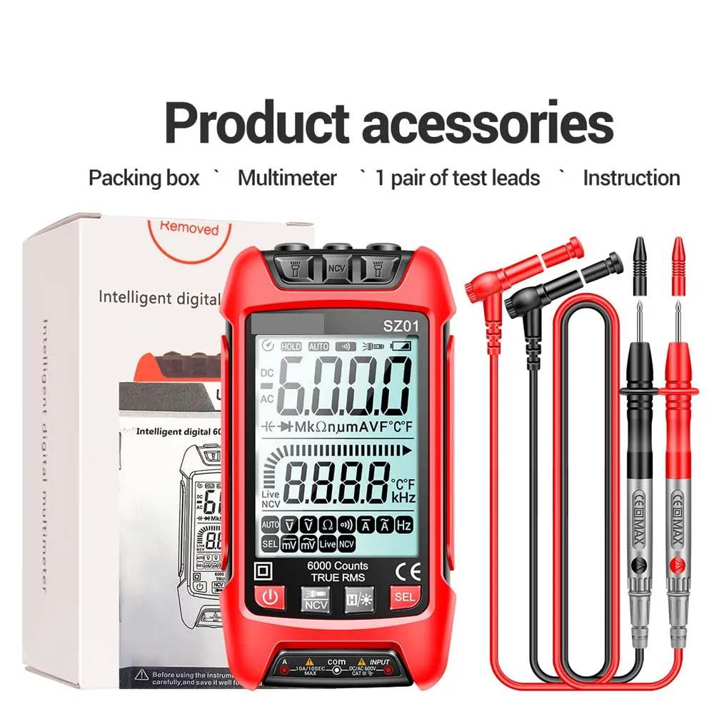 ANENG SZ02 Smart Digital Multimeter Handheld Multifunctional High Precision Electrician Maintenance Instrumen Temp Resistan - Image 7