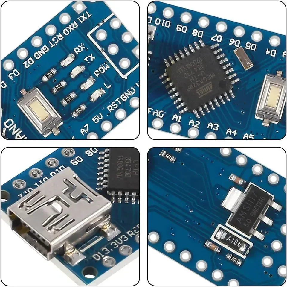 Arduinos NANO V3.0 Atmega328P Mini USB Cable 5V CH340G Drive Learning Module Development Board for Arduino Nano V3 Compatible - Image 6