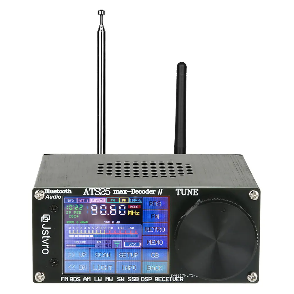 ATS25 Max Decoder II Bluetooth Version Second Generation Full Radio Receiver FM SW SSB MW LW Receiver 2.4-inch Touch Screen 2024 Registered Version - Image 5
