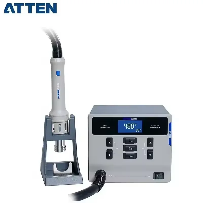 ATTEN ST-862D Hot Air Gun Soldering Station Lead-free 110V/220V 1000W BGA Rework Station Automatic Sleep Desoldering Station - Image 3