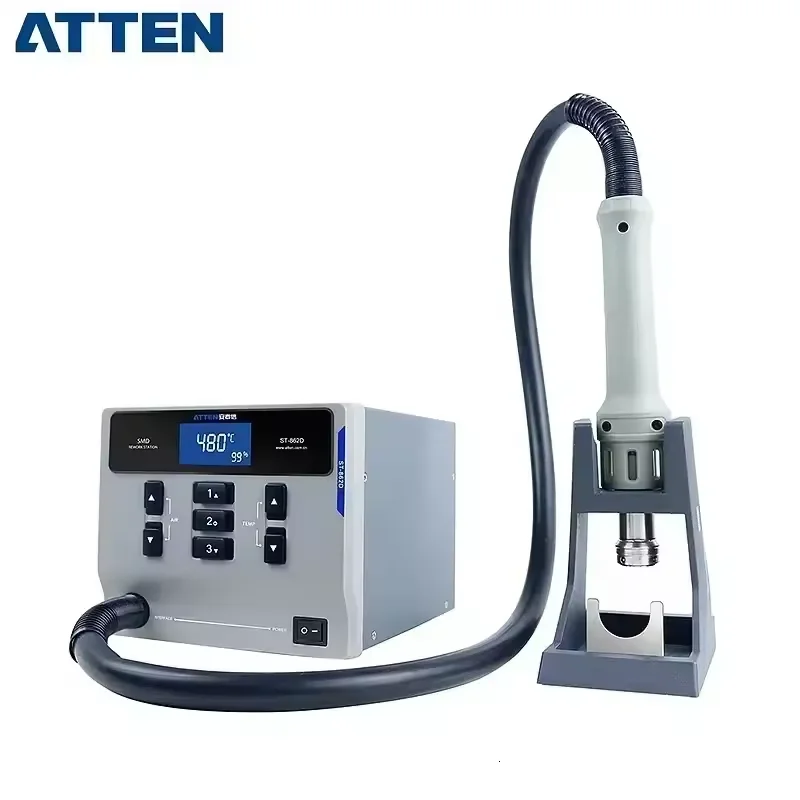 ATTEN ST-862D Hot Air Gun Soldering Station Lead-free 110V/220V 1000W BGA Rework Station Automatic Sleep Desoldering Station - Image 5