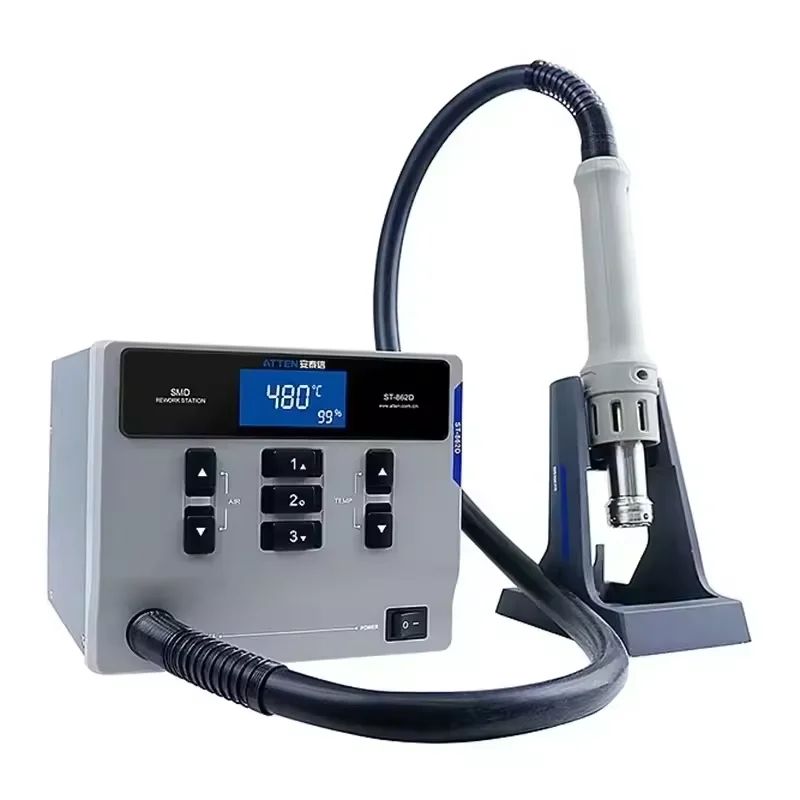 ATTEN ST-862D Hot Air Gun Soldering Station Lead-free 110V/220V 1000W BGA Rework Station Automatic Sleep Desoldering Station - Image 6