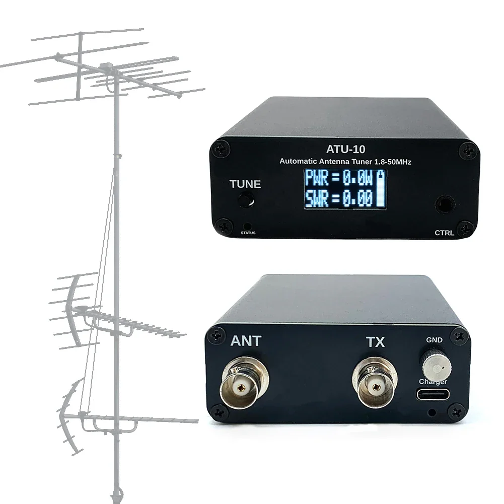 ATU-10 ATU10 QRP Antenna Tuner 1-15W Antenna Automatic Tuner 0.91 Inch OLED Display - Image 4