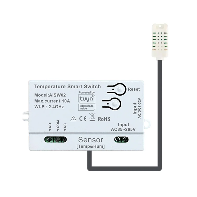 B29C-Smart Tuya Wifi Temperature And Humidity Sensor Switch With External Probe For Reliable Monitoring - Image 3