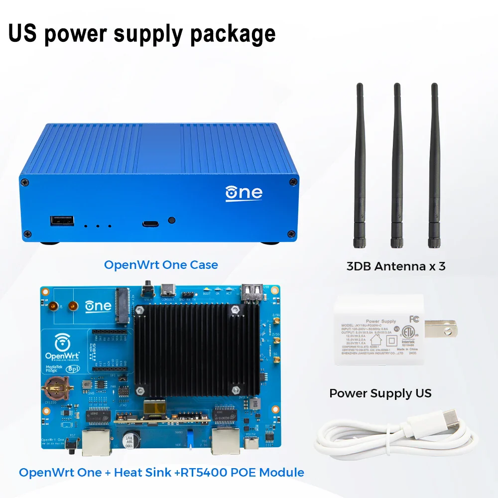 Banana Pi OpenWrt One Router Board MediaTek MT7981B Development Board Dual-band WiFI 6 Via MediaTek MT7976C 2.5GbE RJ45 Port - Image 7