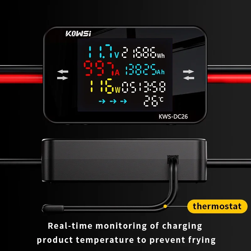 Battery Charging Tester Voltmeter Ammeter DC8-80V Voltage Current Power Test XT60 XT90 Interface For Electric Vehicle Motorcycle - Image 4