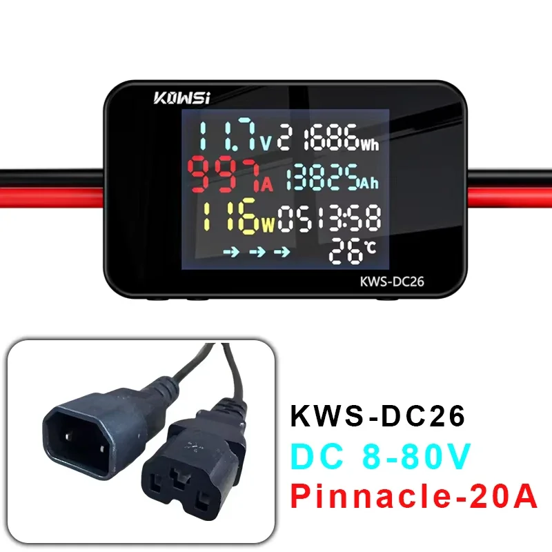 Battery Charging Tester Voltmeter Ammeter DC8-80V Voltage Current Power Test XT60 XT90 Interface For Electric Vehicle Motorcycle - Image 7