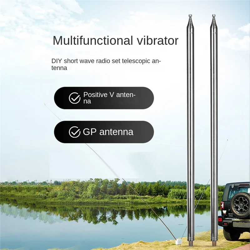 BD7IBI 5.2M Stainless Steel Whip Antenna Pull Rod for HF Radio Positive V Antenna GP Antenna DIY M10 Interface Antenna - Image 2