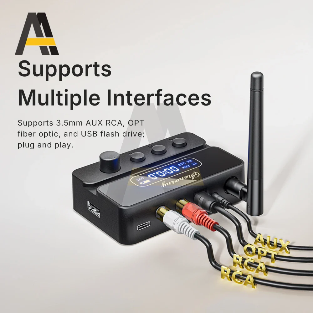 Bluetooth 5.3 Audio Transmitter Receiver S3 2-in-1 HiFi Wireless Adapter With Lossless Digital Audio For Home Theater System - Image 3