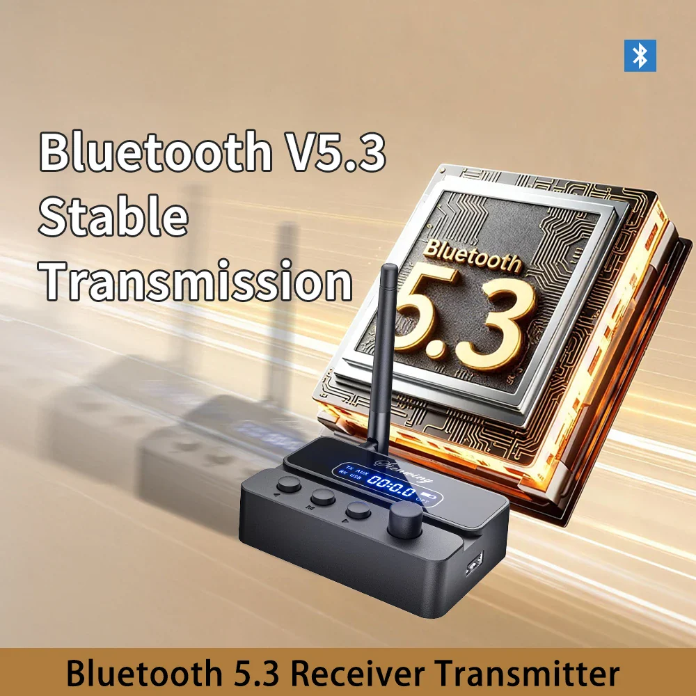 Bluetooth 5.3 Transmitter Receiver HiFi OPT Optical /AUX 3.5mm/RCA/USB/U-Disk 15M Range 400mAh RX/TX 2-in-1 For TV PC Speaker - Image 5