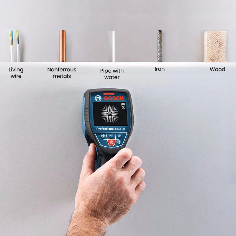 Bosch D-TECT 120 Wall Metal Detector Stud Finder Professional Digital Display Wall Radar Scanner for Cable Water Pipe Wood Metal - Image 3