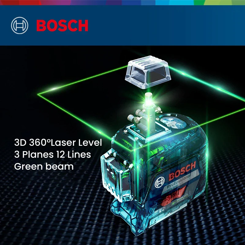 Bosch Professional Laser Level Green Beam Self-Leveling Cross-Line Laser Gradienter Rangefinders GLL 3-60 XG/GLL 50-15 XG/GLL50G - Image 3