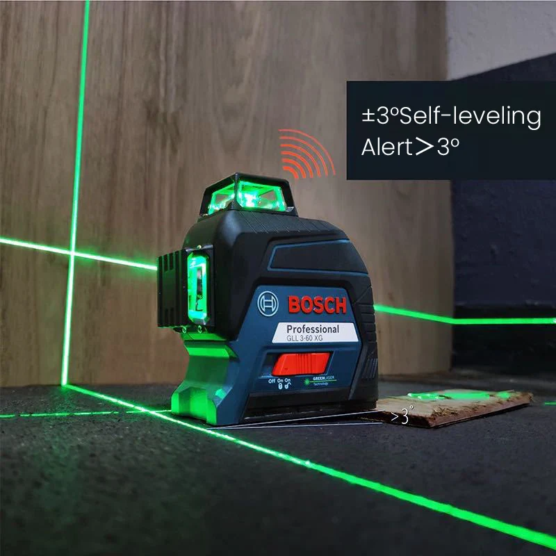 Bosch Professional Laser Level Green Beam Self-Leveling Cross-Line Laser Gradienter Rangefinders GLL 3-60 XG/GLL 50-15 XG/GLL50G - Image 4