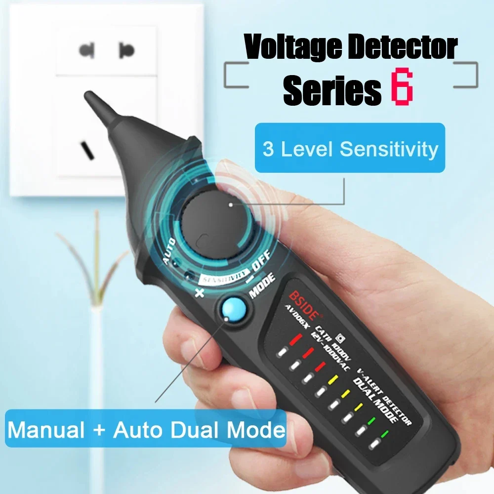 BSIDE AVD06 Non-Contact Voltage detector indicator Profession Smart Test Pencil Live/phase Wire Breakpoint NCV Continuity Meter - Image 2
