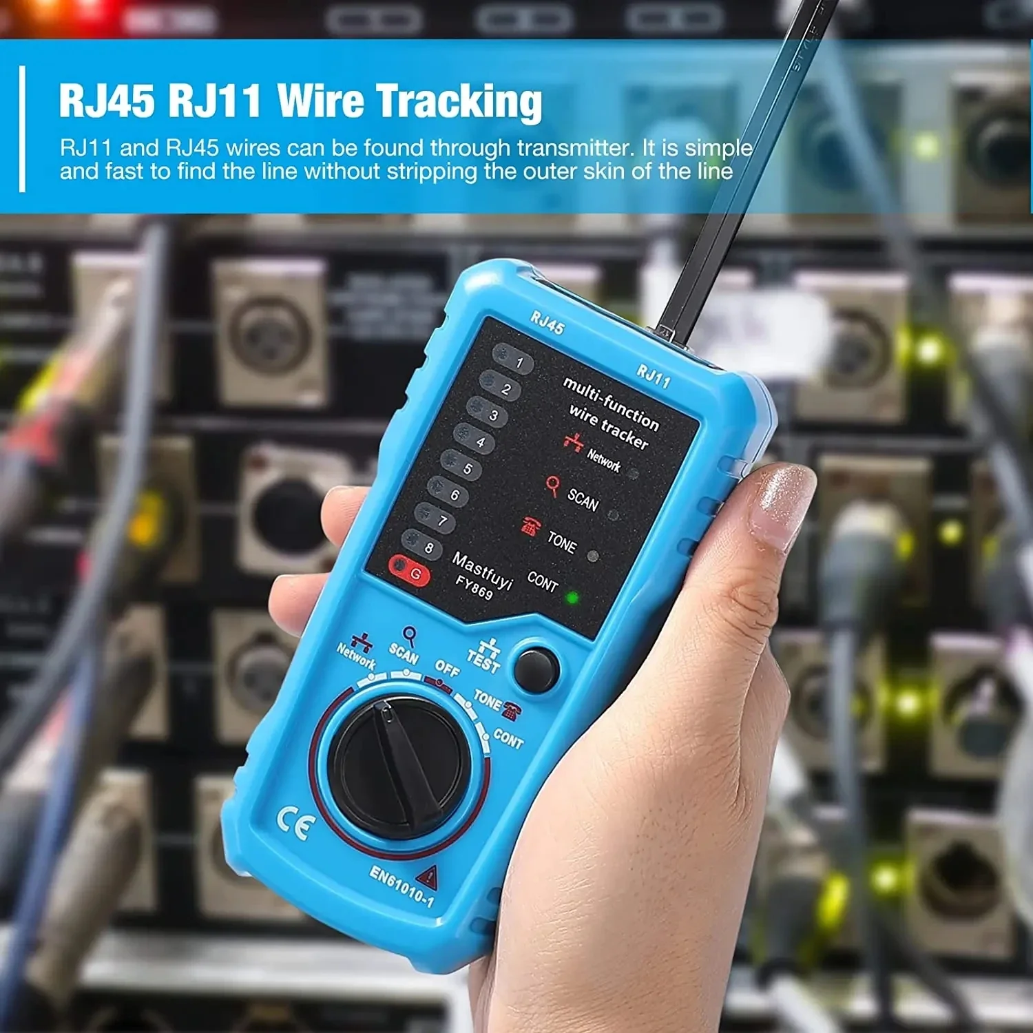 BSIDE FWT11 Network Cable Tracker Wire Tester RJ11 RJ45 Cat5Cat6 Ethernet LAN Detector Line Finder Telephone Wire Tracker Finder - Image 3