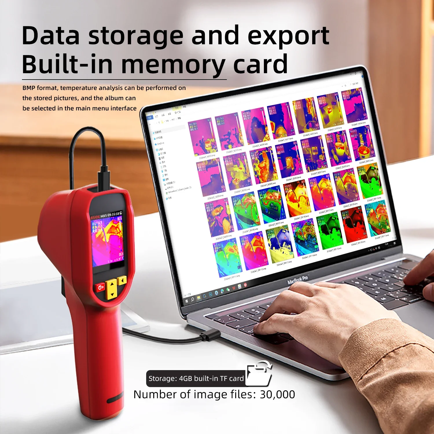 BSIDE HX1 Handheld Thermal Imaging Camera PC Analysis Software Industrial Tester -20~550C 240×240IR resolution 15 color palettes - Image 3