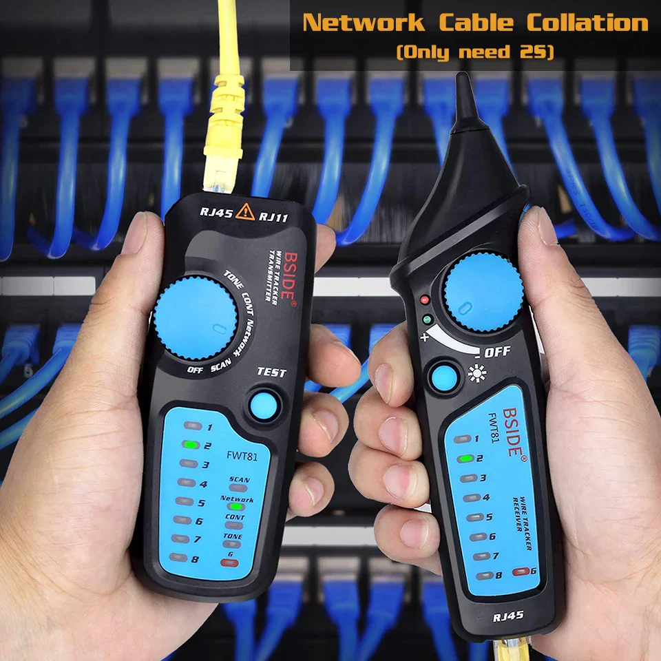BSIDE Network cable tracker detecteur FWT81 RJ11/45 Lan Ethernet Phone wire tester Finder Telecom Tool electrified work 48V - Image 3