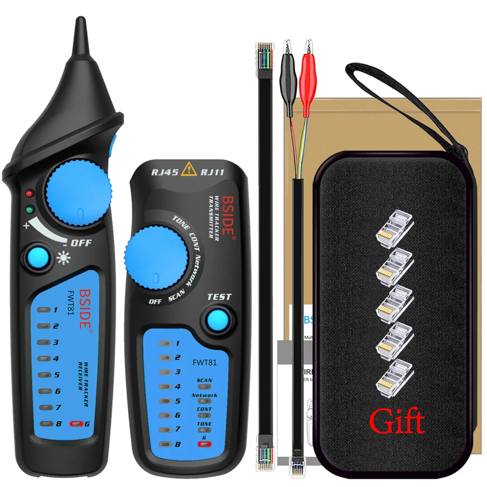 BSIDE Network cable tracker detecteur FWT81 RJ11/45 Lan Ethernet Phone wire tester Finder Telecom Tool electrified work 48V - Image 7