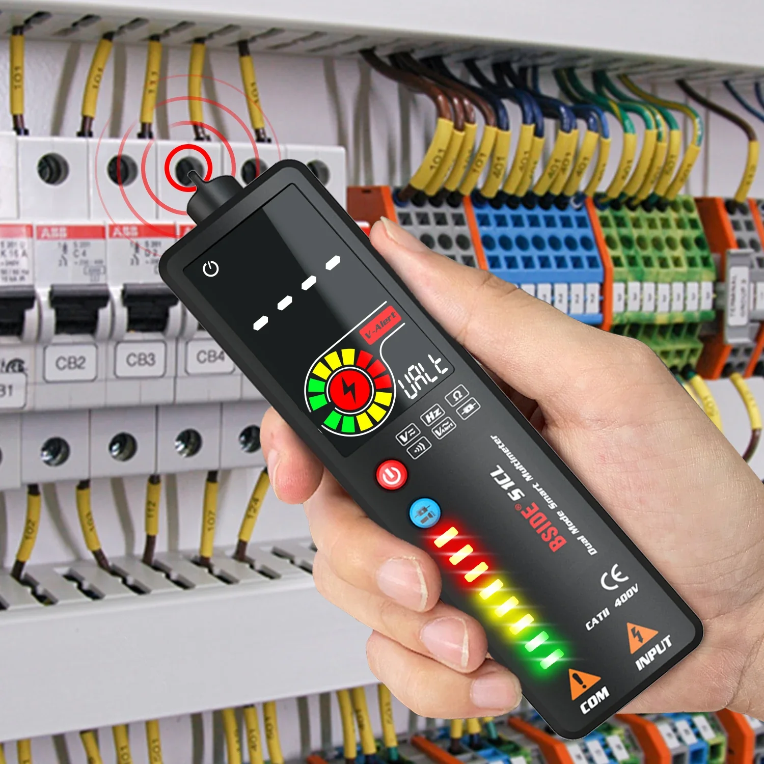 BSIDE S1 S1CL New Voltage Detector Tester Digital Multimeter Smart LCD Portable DC AC Voltage Ohm Continuity Hz NCV Test Meter - Image 5
