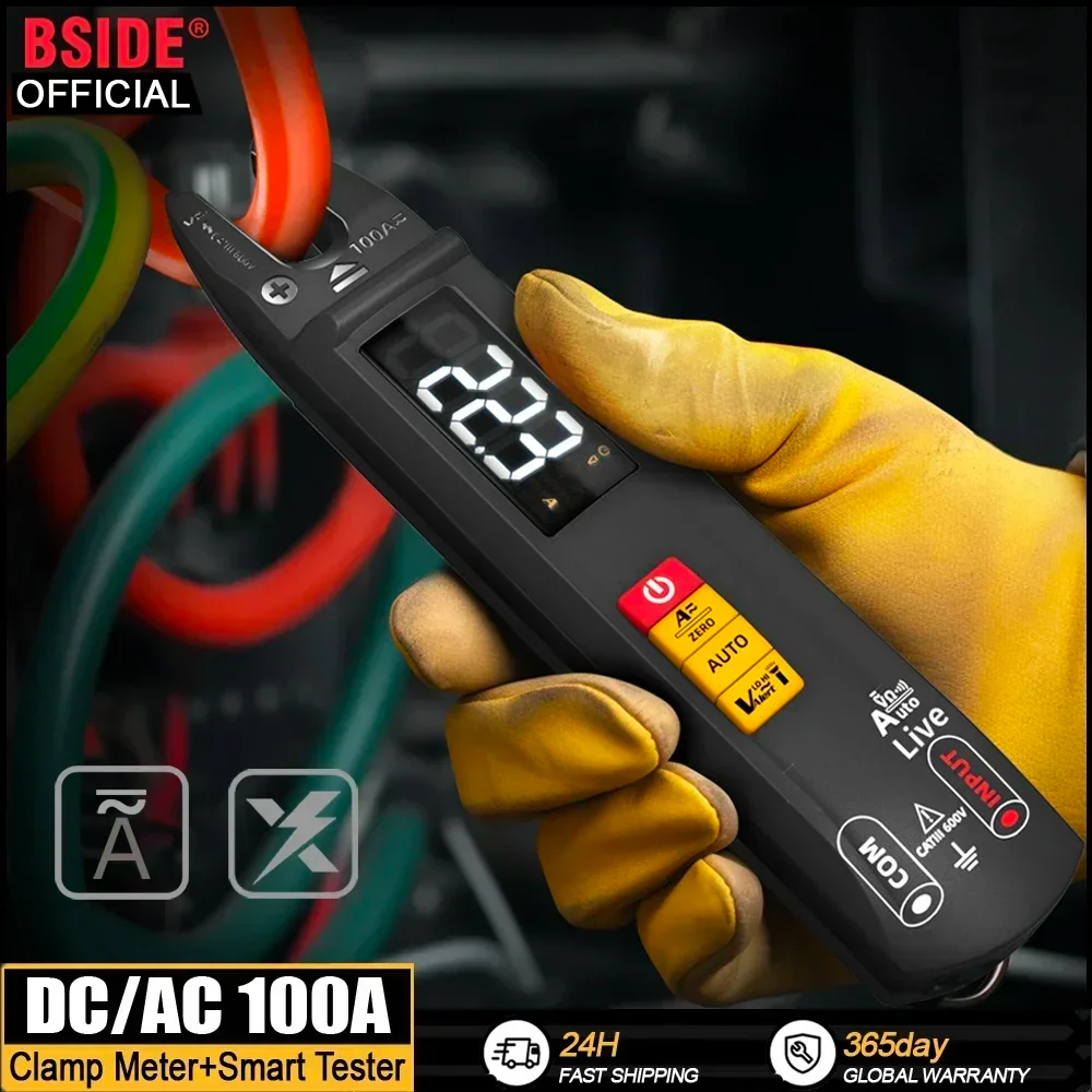 BSIDE U0 Digital Clamp Meter Fork DC AC 100A Smart Ammeter Pliers T-RMS Current Auto Multimeter Voltage Ohm Electrical Tester - Image 3