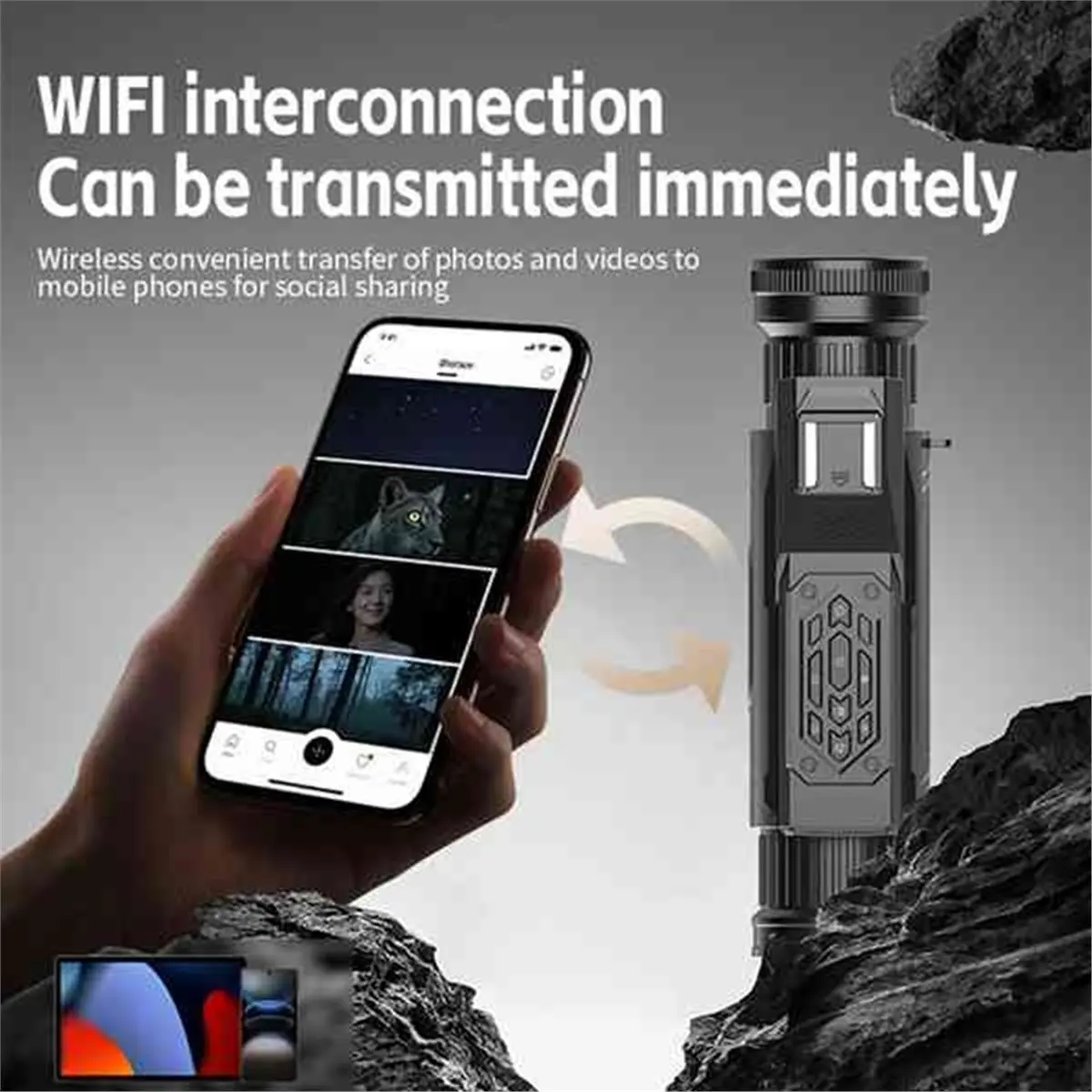 D12 4K Digital Night Vision Monocular 28X Infrared Night Vision Goggles 68MP Digital Zoom Wifi Telescope for Camping - Image 6