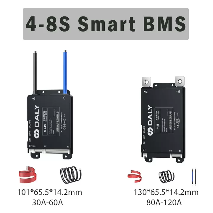 Daly Smart BMS 4S 6S 8S 12S 13S 14S 16S 17S 20S 24S Bluetooth BMS 30A 40A 60A 80A 100A 120A 150A 200A Lifepo4 Li-Ion LTO Battery - Image 7