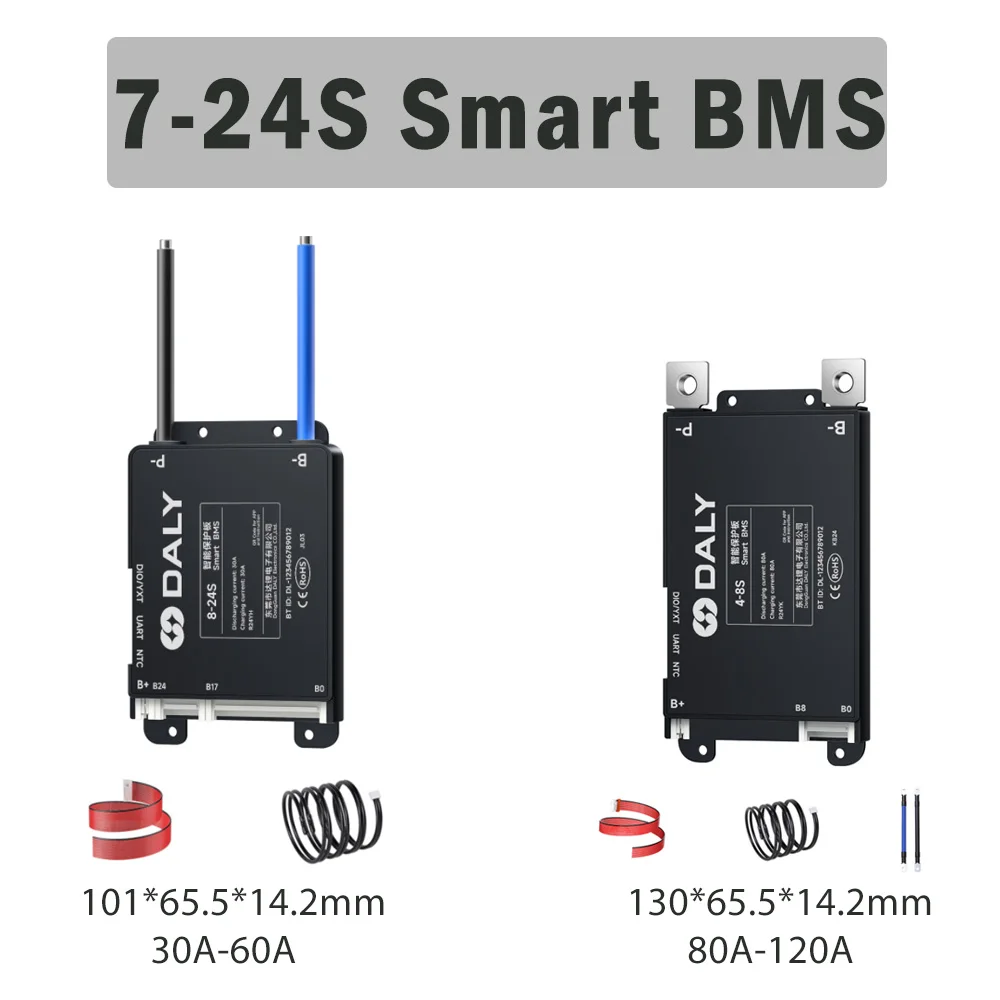 Daly Smart BMS 4S 6S 8S 12S 13S 14S 16S 17S 20S 24S Bluetooth BMS 30A 40A 60A 80A 100A 120A 150A 200A Lifepo4 Li-Ion LTO Battery - Image 8
