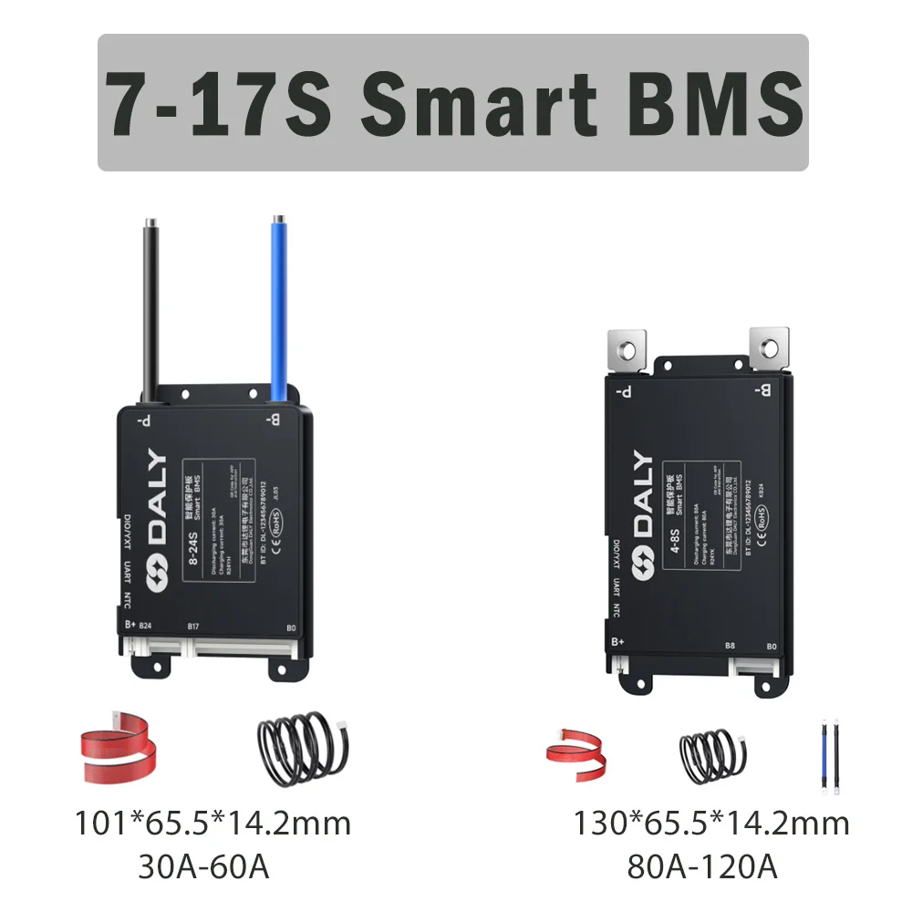 Daly Smart BMS 4S 6S 8S 12S 13S 14S 16S 17S 20S 24S Bluetooth BMS 30A 40A 60A 80A 100A 120A 150A 200A Lifepo4 Li-Ion LTO Battery - Image 9