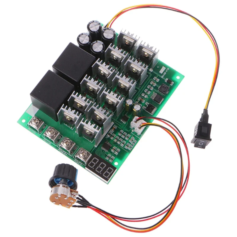 DC 10-55V 12V 24V 36V 48V 55V 100A Motor Speed Controller PWM HHO RC Reverse Control Switch with LED Display - Image 7