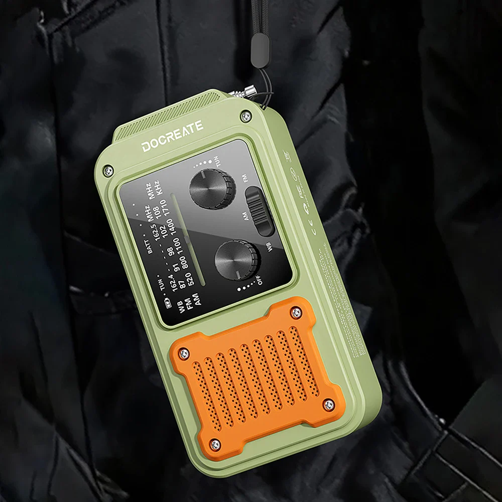 DC 5V 2A 7-in-1 87-108MHZ Multi-Function Emergency Radio: AM/FM/WB Full-Band Portable Radio with USB-C Interface - Image 6