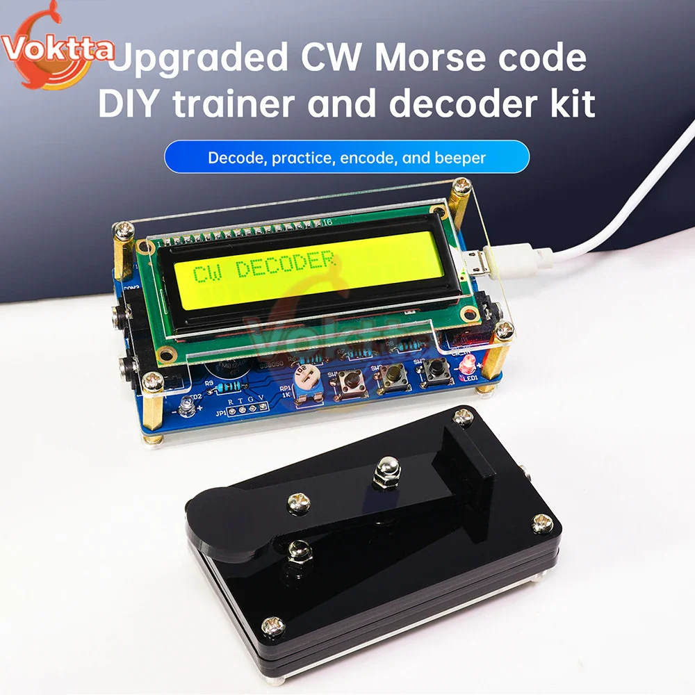 DC 5V CW Morse Code Decoder Loose Kit Audio Cipher Reader Circuit Board Welding Exercise DIY Electronic Manufacturing Kits - Image 2