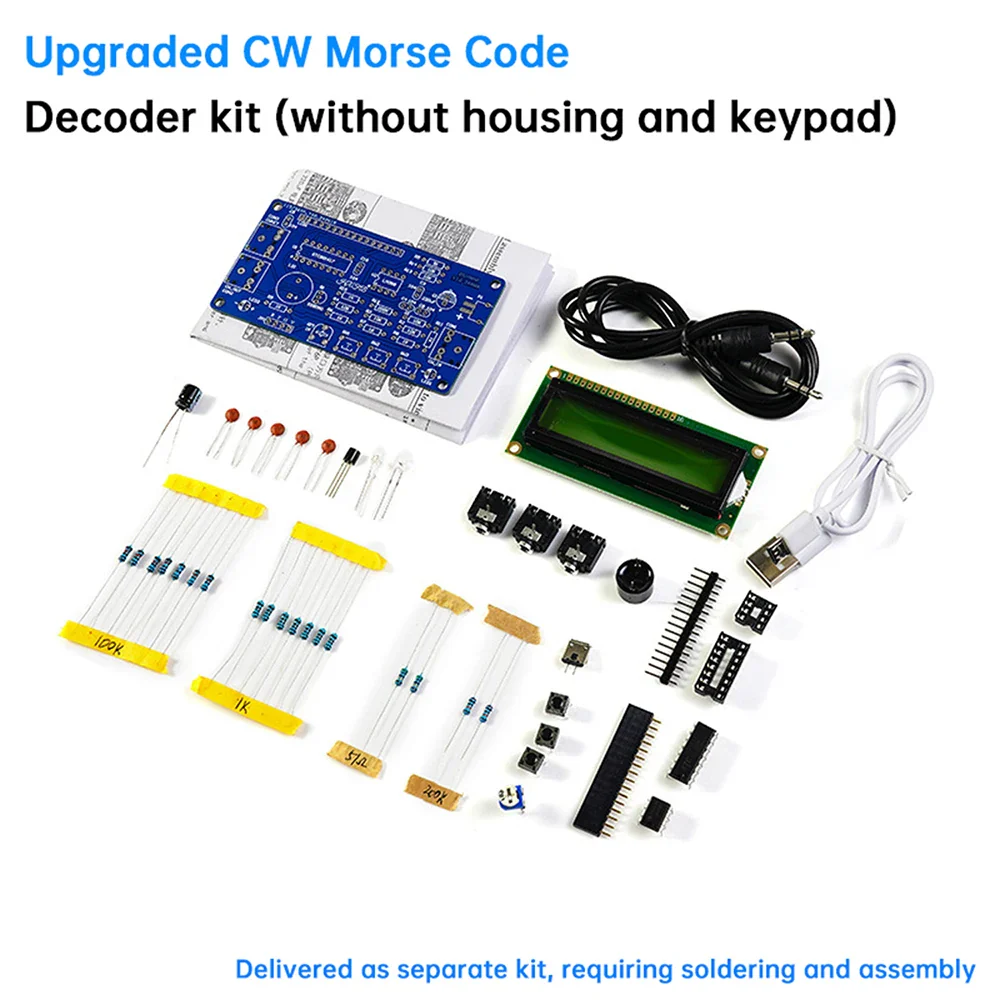 DC 5V CW Morse Code Decoder Loose Kit Audio Cipher Reader Circuit Board Welding Exercise DIY Electronic Manufacturing Kits - Image 7