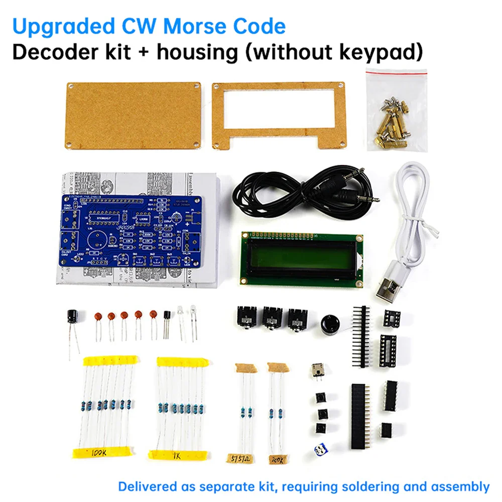 DC 5V CW Morse Code Decoder Loose Kit Audio Cipher Reader Circuit Board Welding Exercise DIY Electronic Manufacturing Kits - Image 8