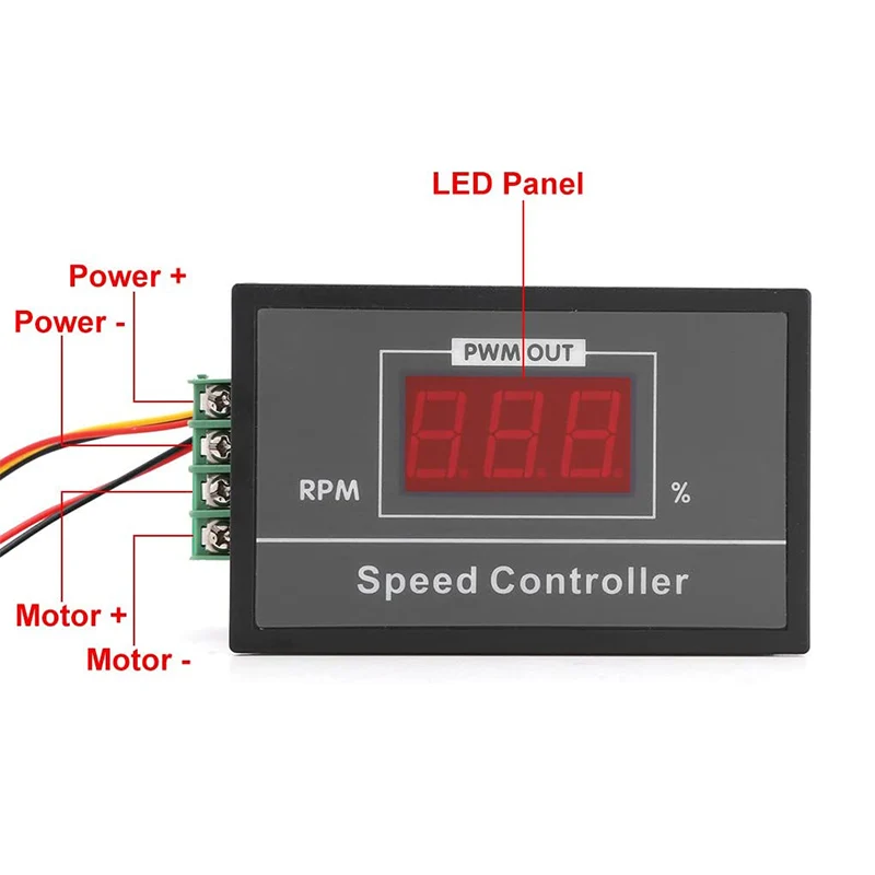 DC 6-60V 12V 24V 36V 48V 30A PWM DC Motor Speed Controller Regulator Motor Speed Controller with Start Stop Switch - Image 5
