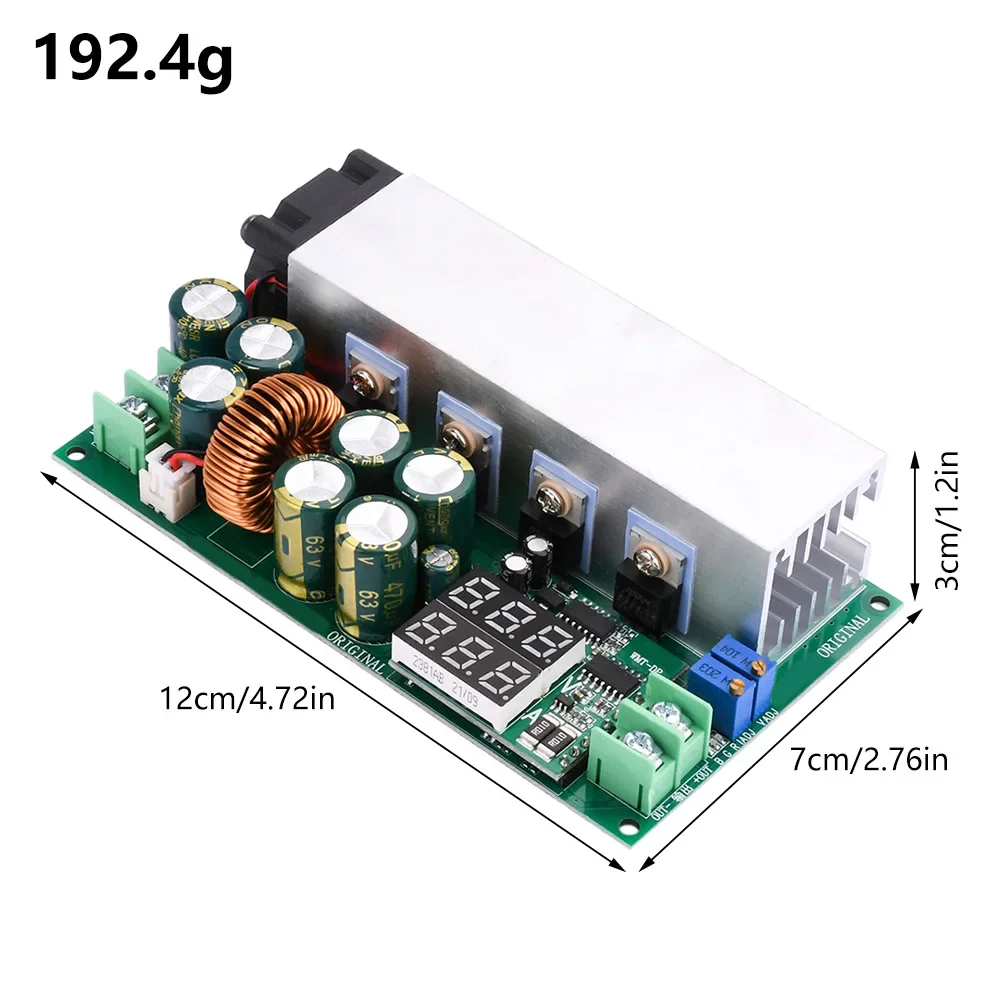 DC-DC High Power 600W Adjustable Step-down Power Supply Module With Fan 12V-80V To 2.5V-50V Buck Converter 25A Constant Current - Image 6