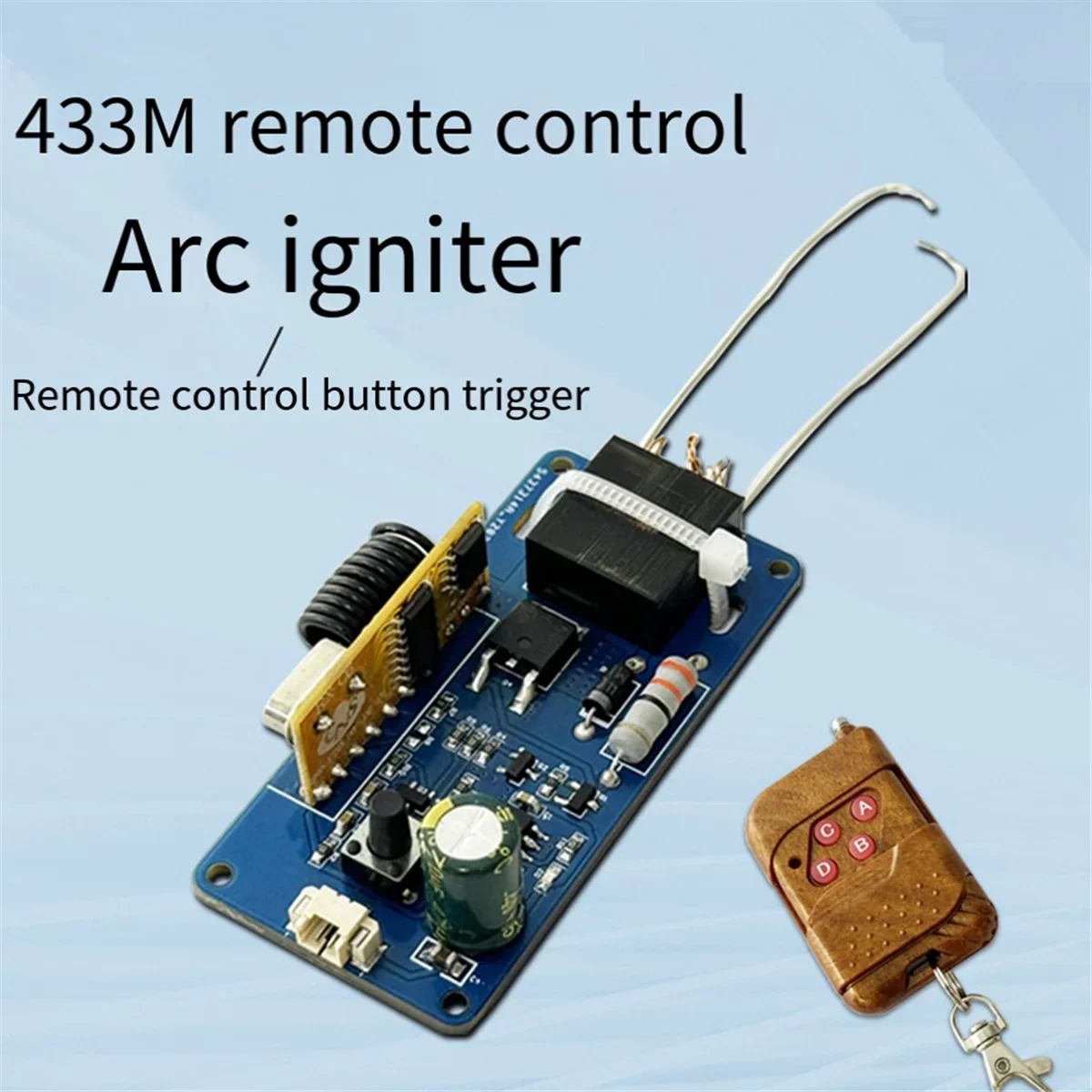 DC3.7V 433M Remote Control ARC Igniter High Voltage Generator Drive Power Supply Remote Control Board with LED Indicator HOT - Image 2