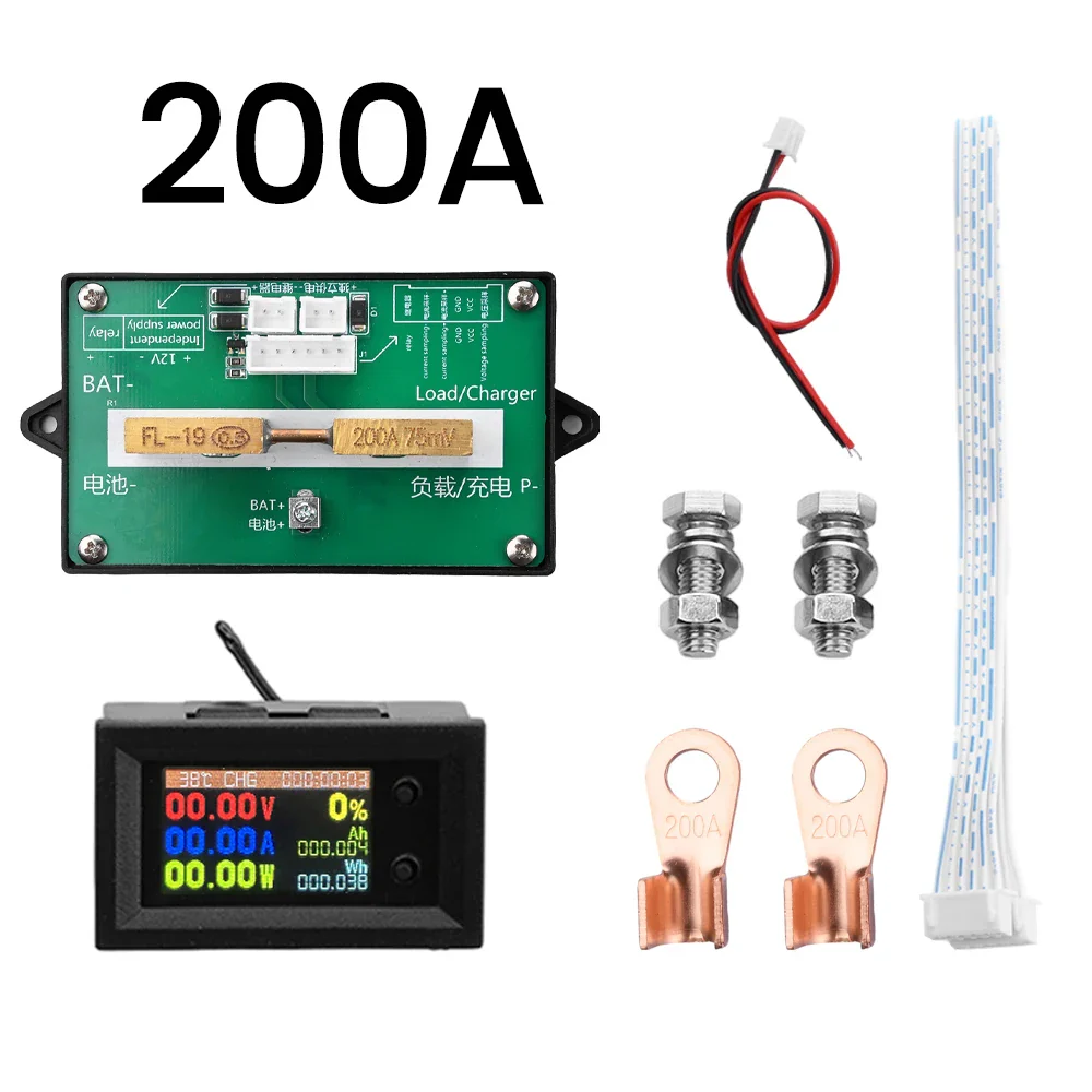 DC7~200V Digital Power Energy Voltmeter Ammeter Bi-Directional Metering Coulometer Battery Tester 9 in 1 Multi-Function Tester - Image 11