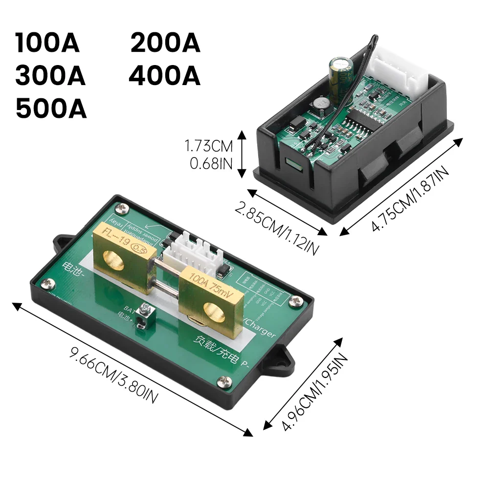 DC7~200V Digital Power Energy Voltmeter Ammeter Bi-Directional Metering Coulometer Battery Tester 9 in 1 Multi-Function Tester - Image 19