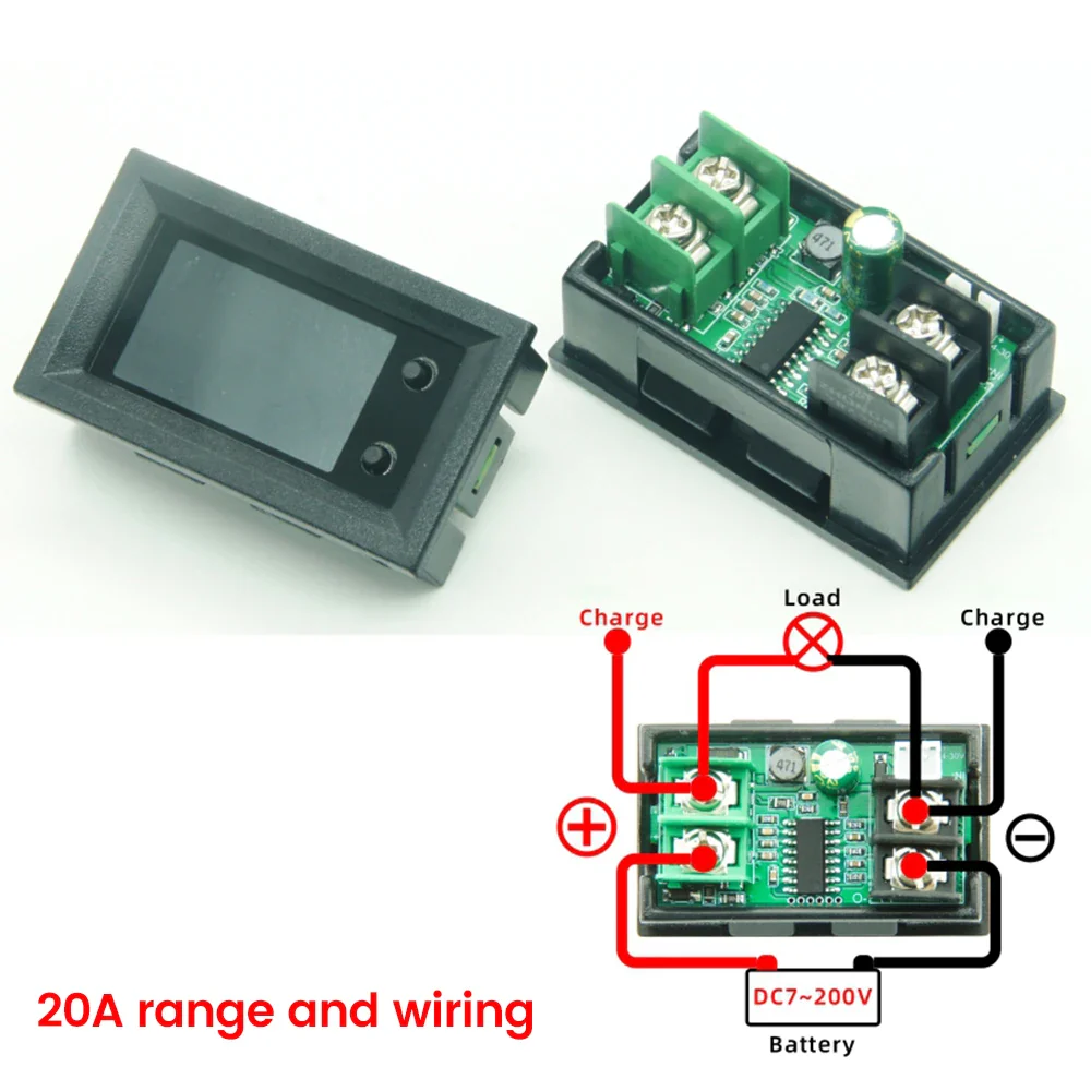 DC7~200V Digital Power Energy Voltmeter Ammeter Bi-Directional Metering Coulometer Battery Tester 9 in 1 Multi-Function Tester - Image 2