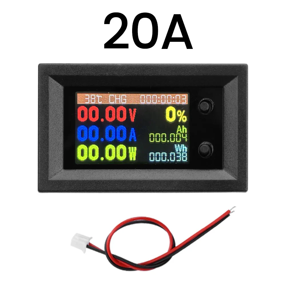 DC7~200V Digital Power Energy Voltmeter Ammeter Bi-Directional Metering Coulometer Battery Tester 9 in 1 Multi-Function Tester - Image 7