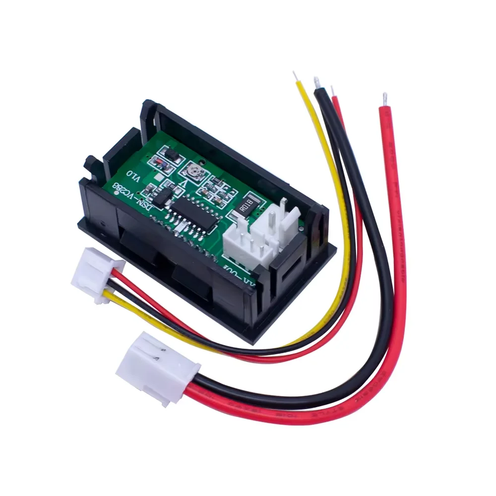 Digital Voltmeter Ammeter DC 100V 10A Amp Voltage Current Meter Tester 0.28 Inch Dual LED Display Panel with Connect Wires - Image 5